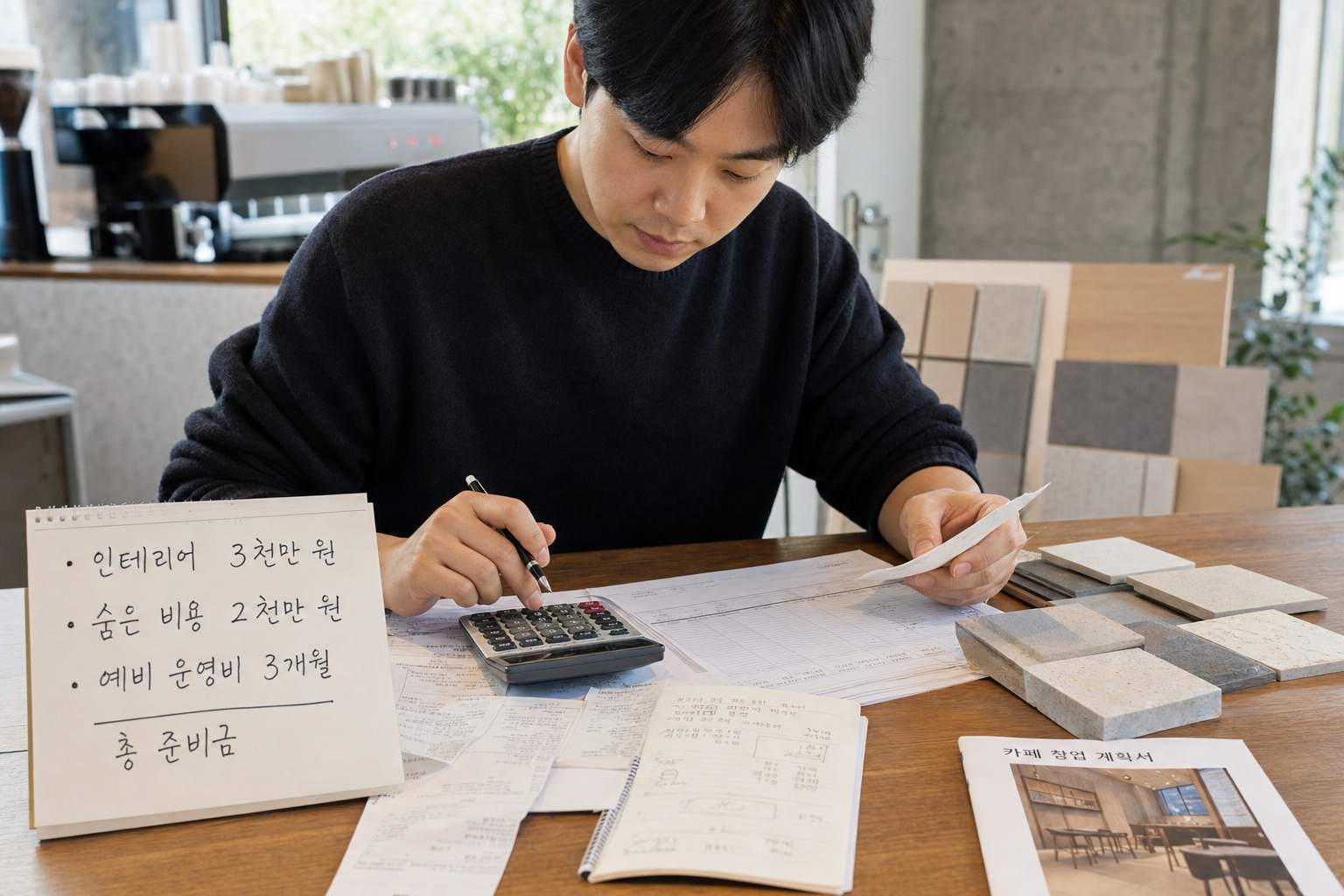 커피숍 창업 비용 준비금과 숨은 비용 계산법