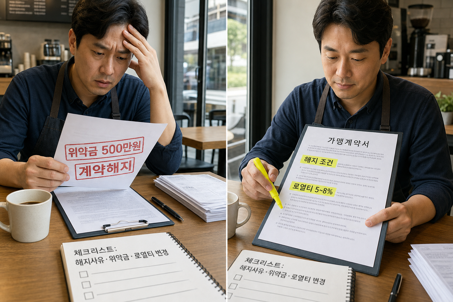 커피 프랜차이즈 계약서에서 놓치기 쉬운 조항
