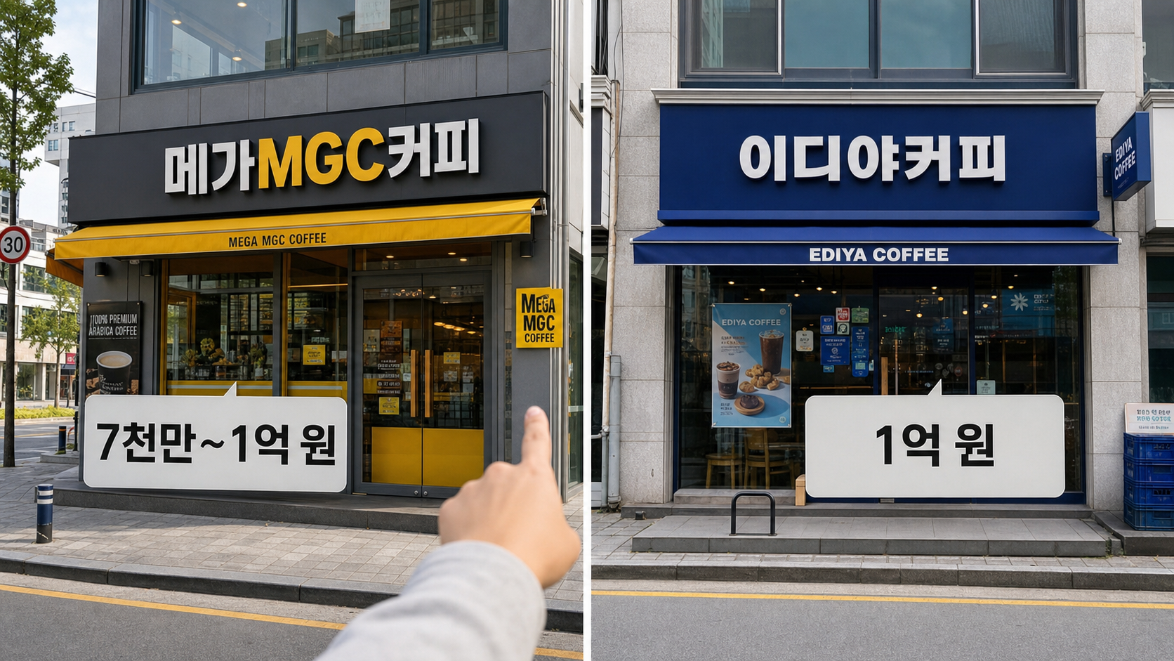 커피 프랜차이즈 브랜드 비교: 브랜드별 가맹비와 로열티 비교
